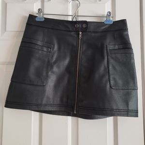 Free People Faux Leather Mini Skirt (10)